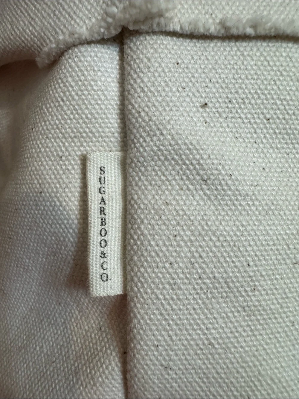 Sugarboo & Co. 'Love Grows Here' Neutral Canvas Plant/Storage Container Cream